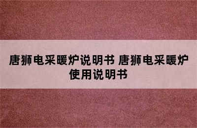 唐狮电采暖炉说明书 唐狮电采暖炉使用说明书